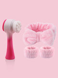 Jorquella Facial Brush Set – Silicone Cleansing Brush with Spa Headband for Your Ritual